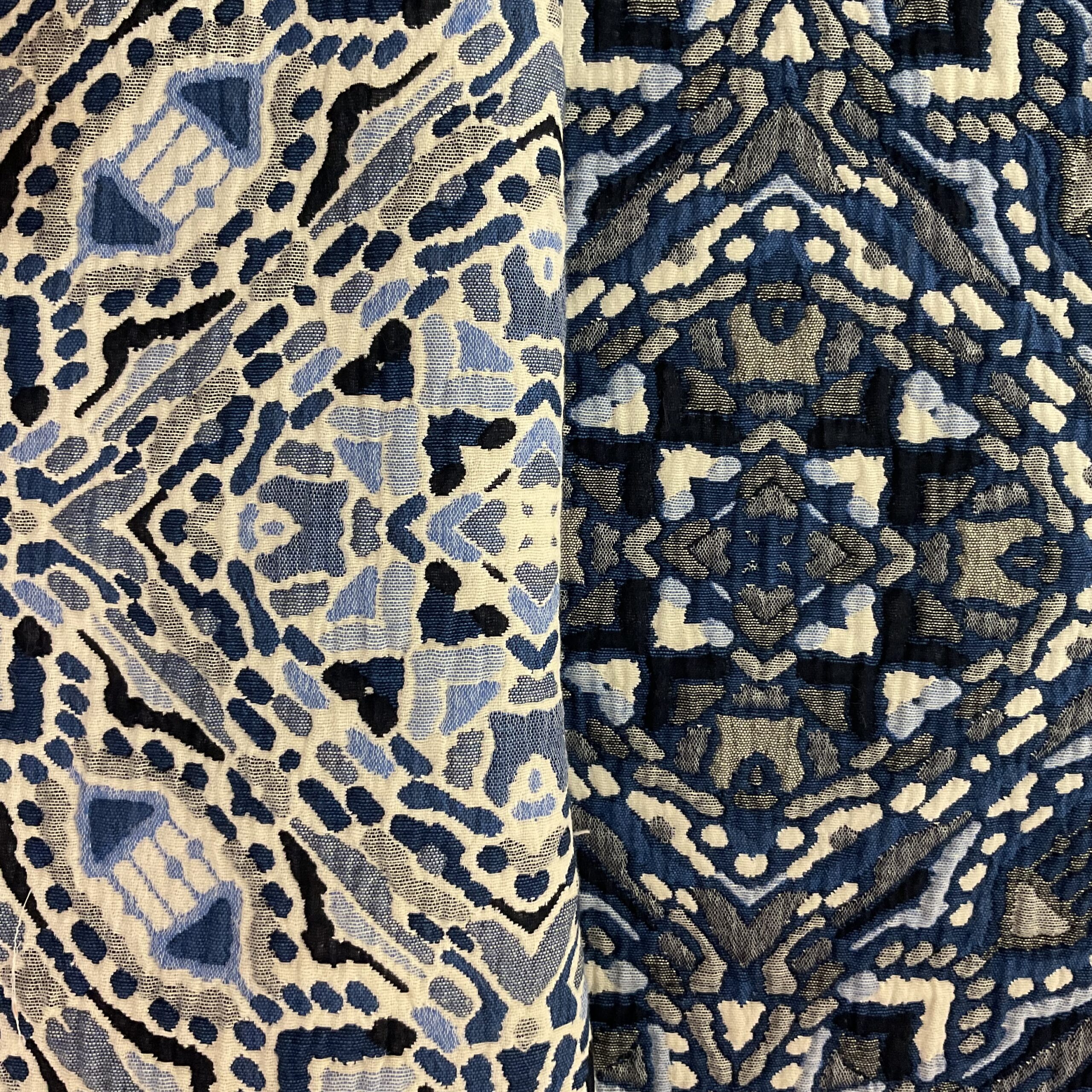 Veste 3/4 réversible bleu inca